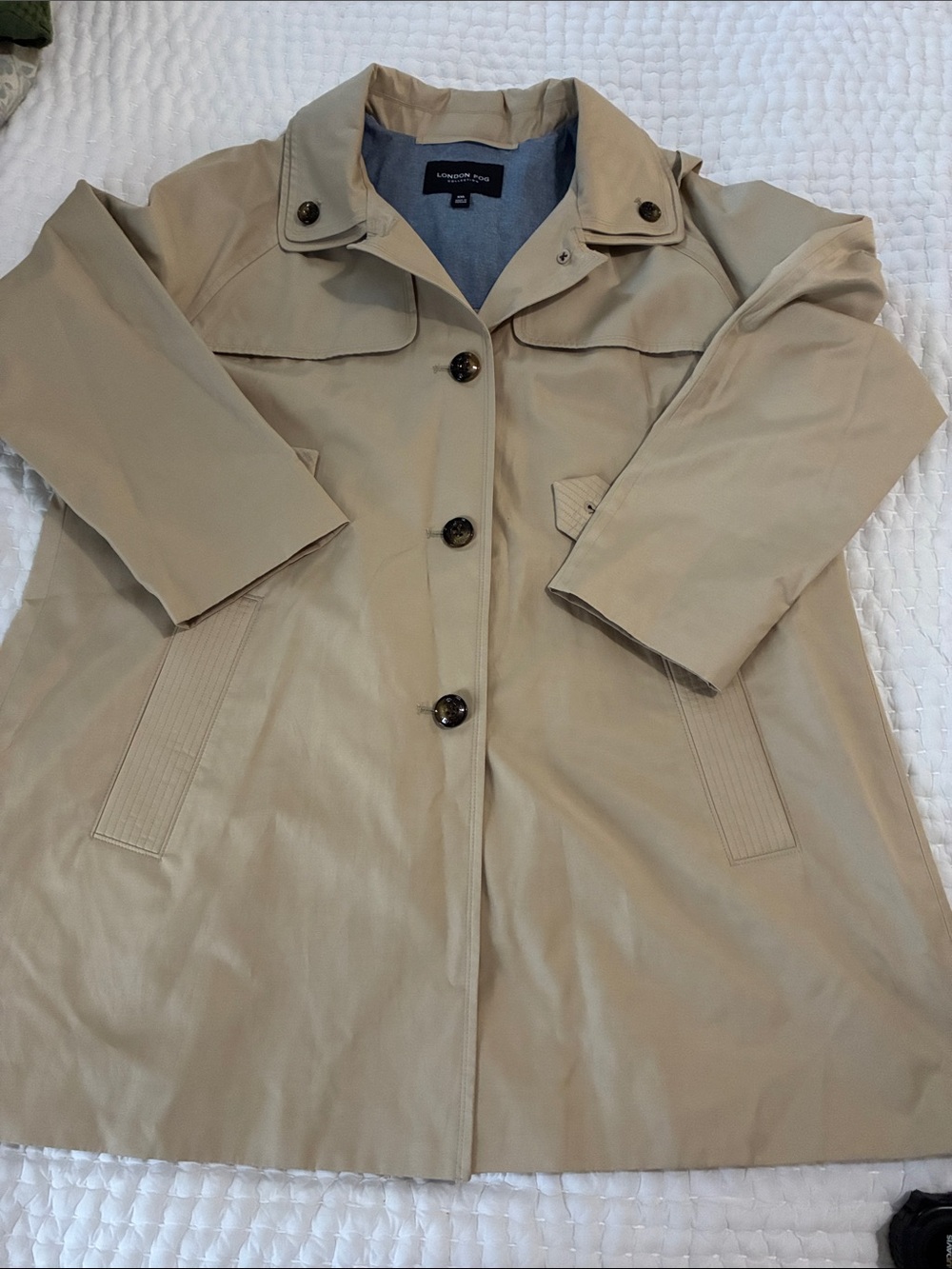 London Fog Women's Tan Lightweight Trench Coat